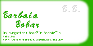 borbala bobar business card